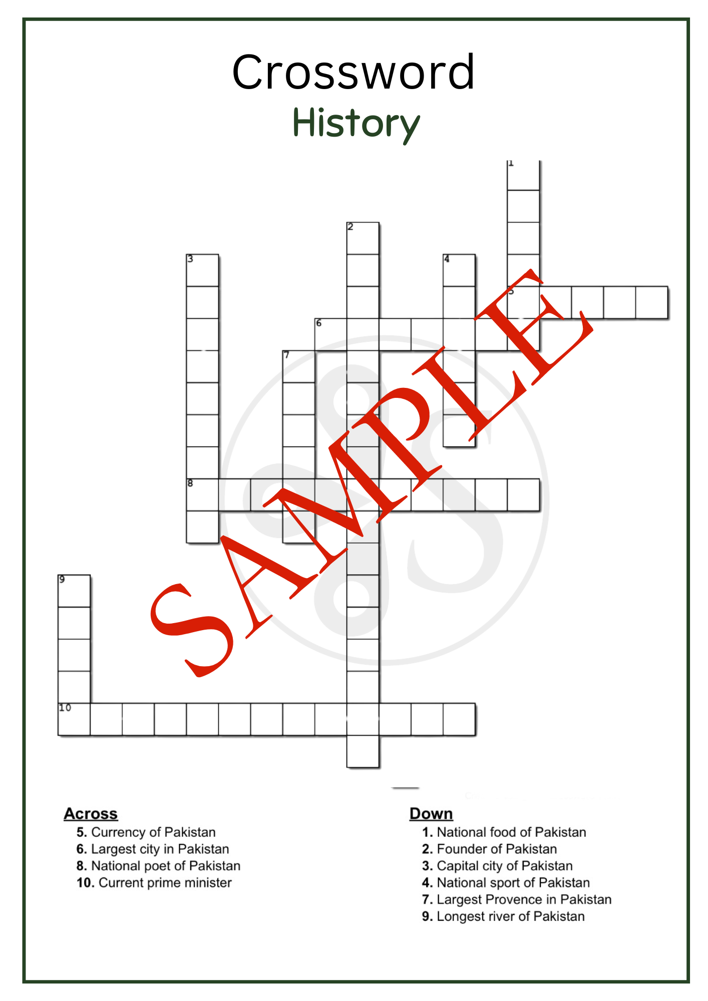 Discover Pakistan Activity Workbooks - Digital Download