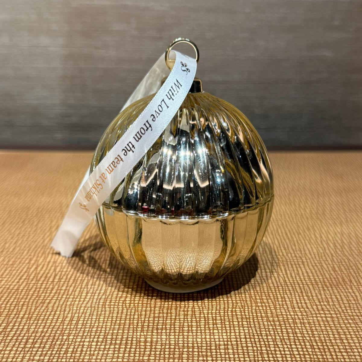 Gold Glass Bauble Scented Sikhana Candle
