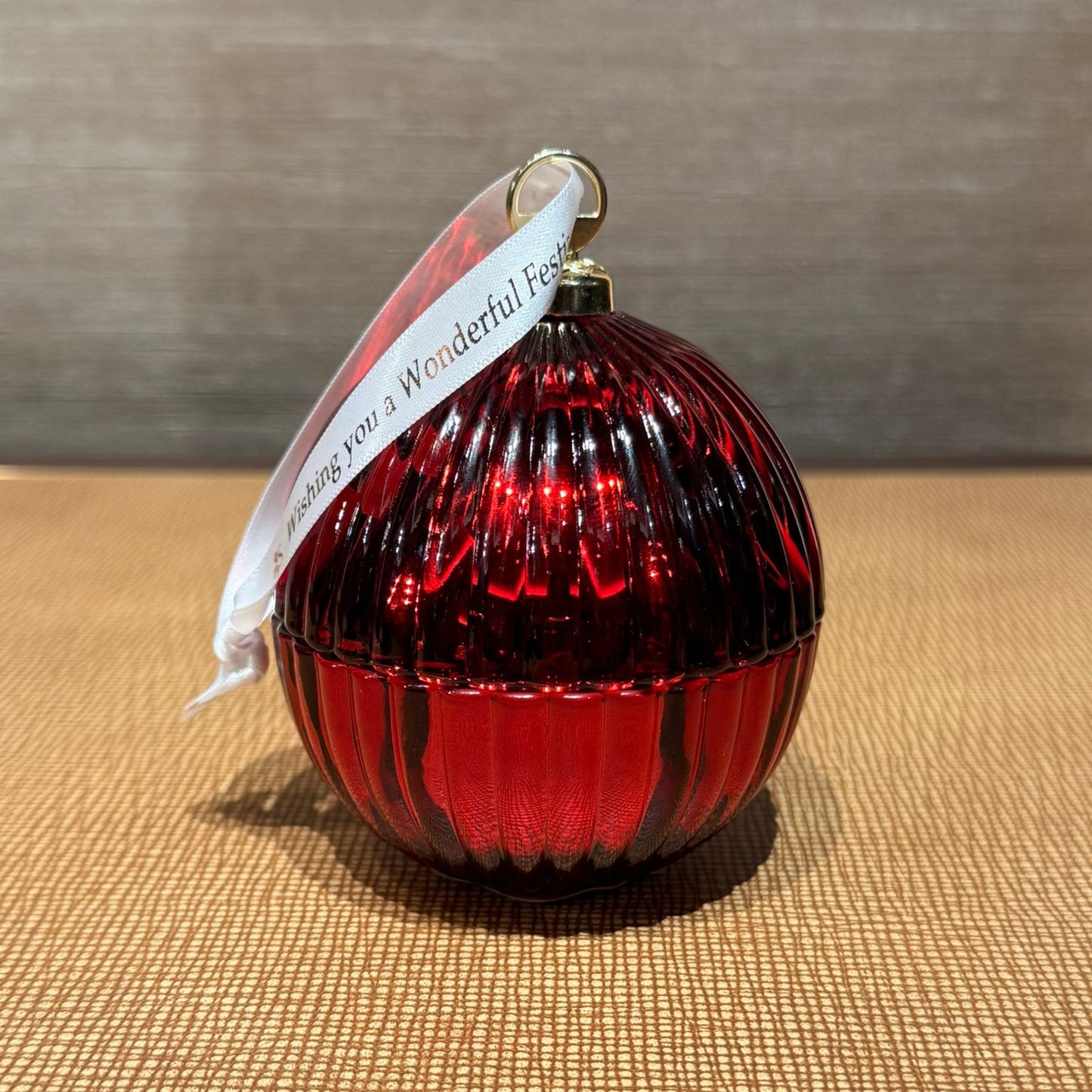 Red Christmas Bauble Scented Candle