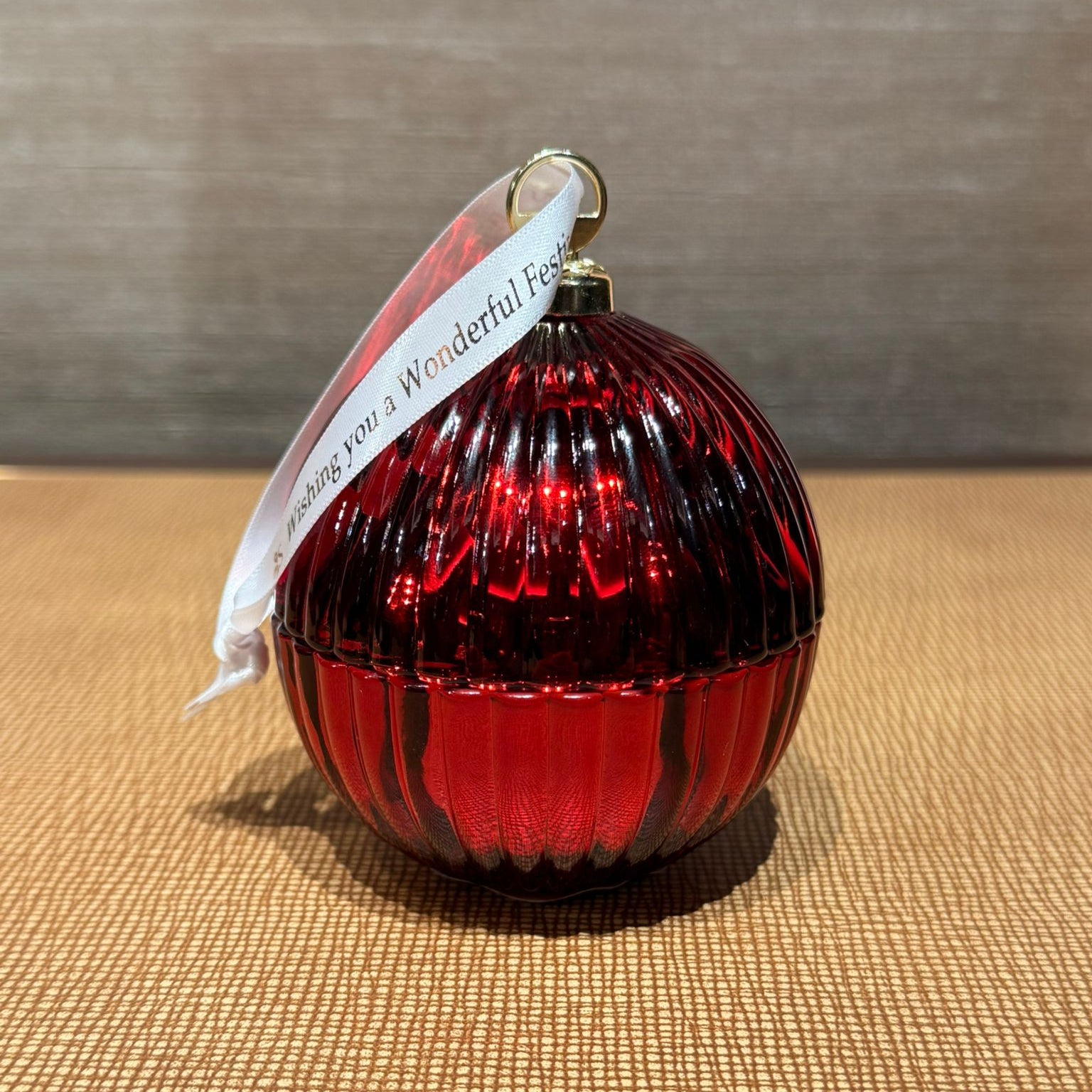 Red Christmas Bauble Scented Candle