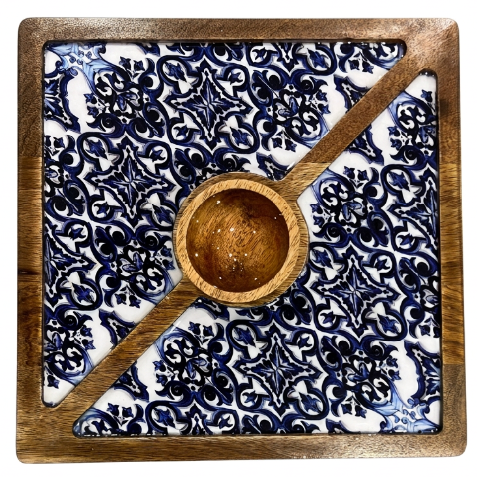 Square Sharing Platters with dipping pots