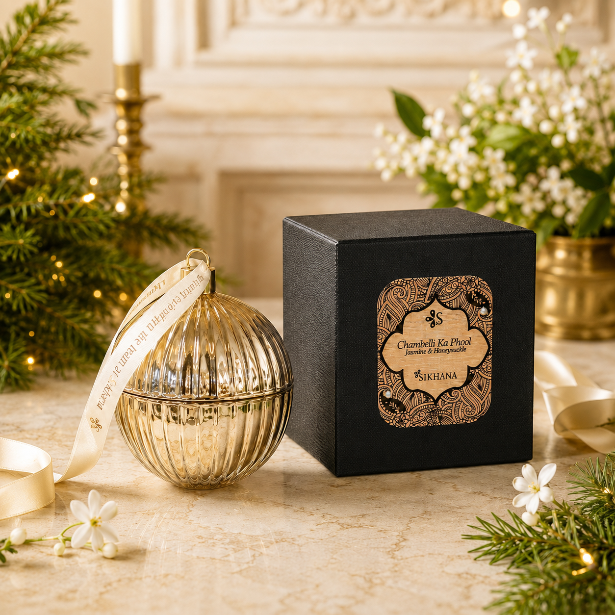 Luxury Christmas Decorative Bauble Candles