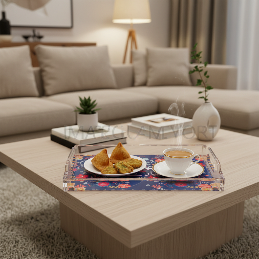 Pakistani Truck Art Acrylic Serving Trays — Vibrant Al Fresco Entertaining