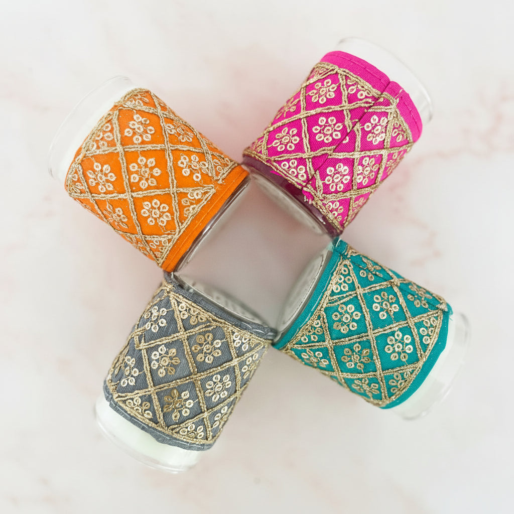 Embroidered Sleeved Sikhana Scented Candles