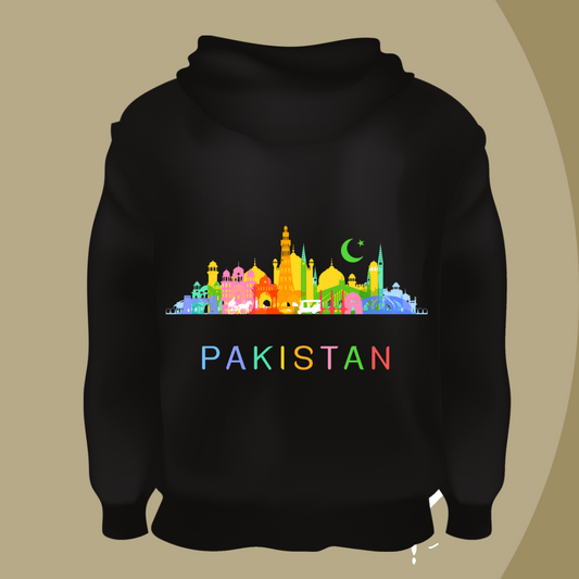 Large Pakistan Skyline Hoody Xperience Pakistan Lifestyle