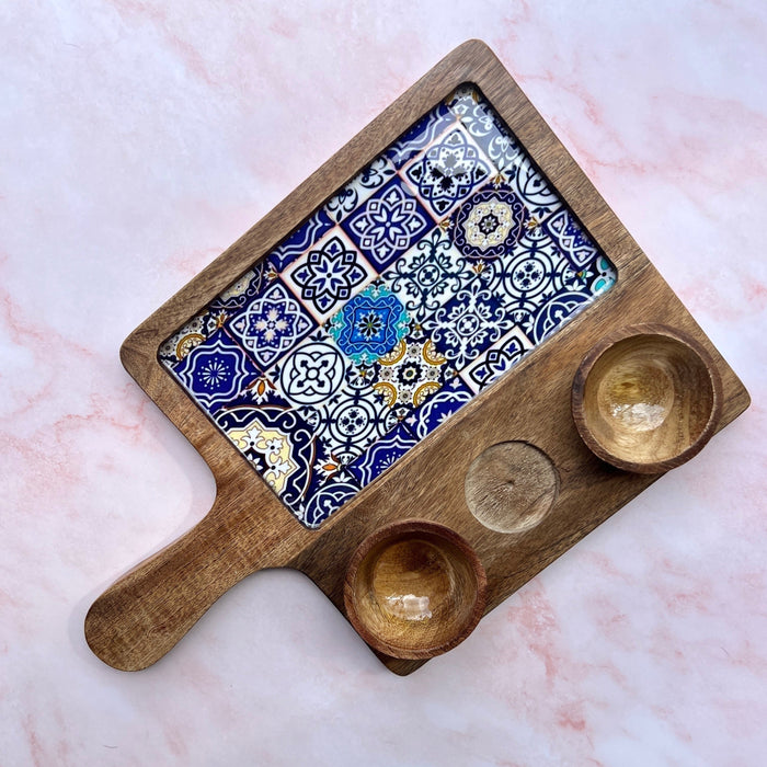 Small Sharing Platters with dipping pots by Sikhana