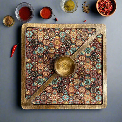 Square Sharing Platters with dipping pots Xperience Pakistan Lifestyle