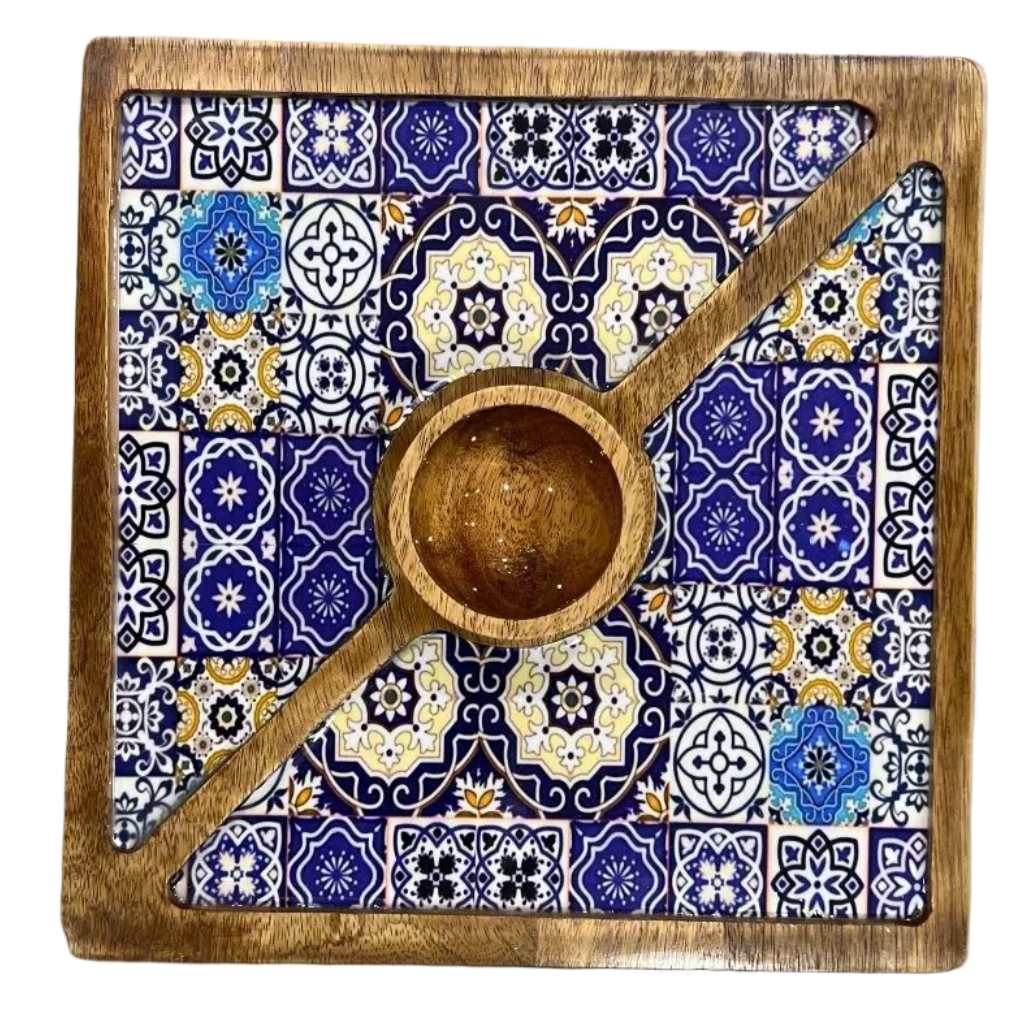 Square Sharing Platters with dipping pots