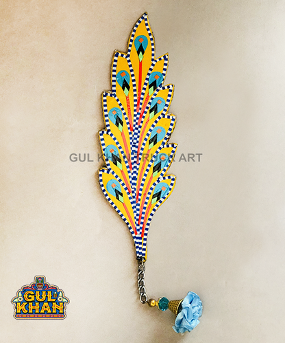 Yellow Peacock Feather Bookmark Xperience Pakistan Lifestyle