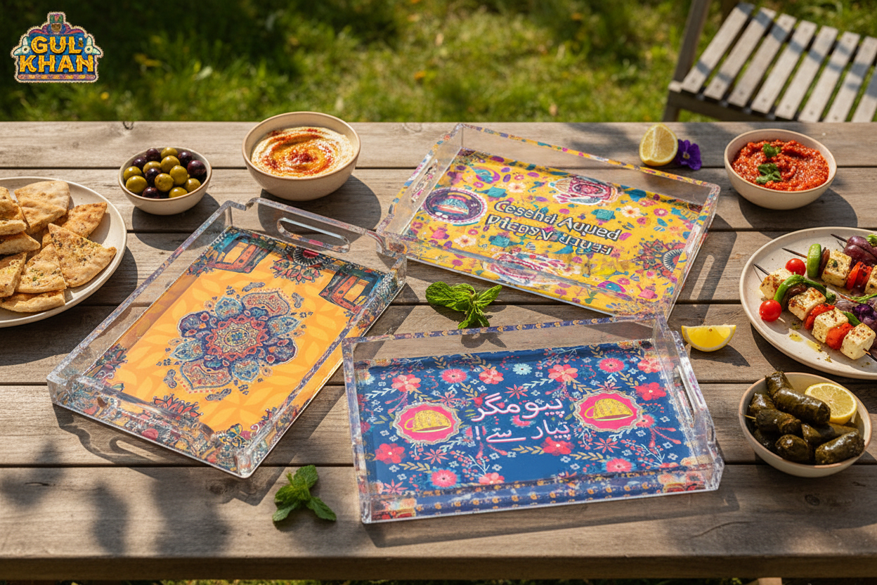 Pakistani Truck Art Acrylic Trays — corrected lifestyle hero
